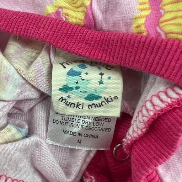 Nite Nite by Munki Munki Pancake Stacks One Piece Cotton Pajamas Medium - Picture 3 of 5